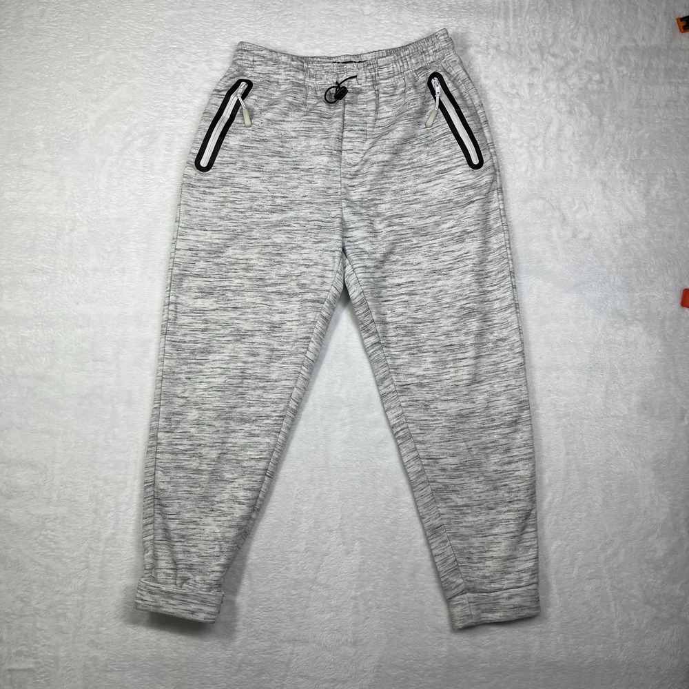 Public Record Jogger Pants Boys XL Gray Cotton Mid Rise Training Gym Tapered Leg
